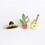 12pcs cactus guitar planet shape brooch for clothes decor 10