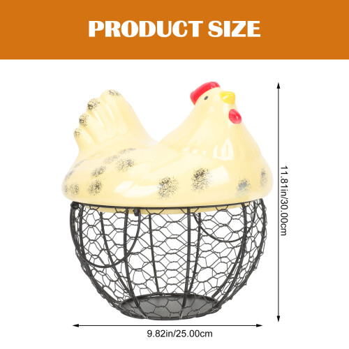 Practical Multi-Color Ceramic Steel Wire Egg Storage Basket 1