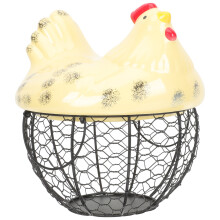 Practical Multi-Color Ceramic Steel Wire Egg Storage Basket
