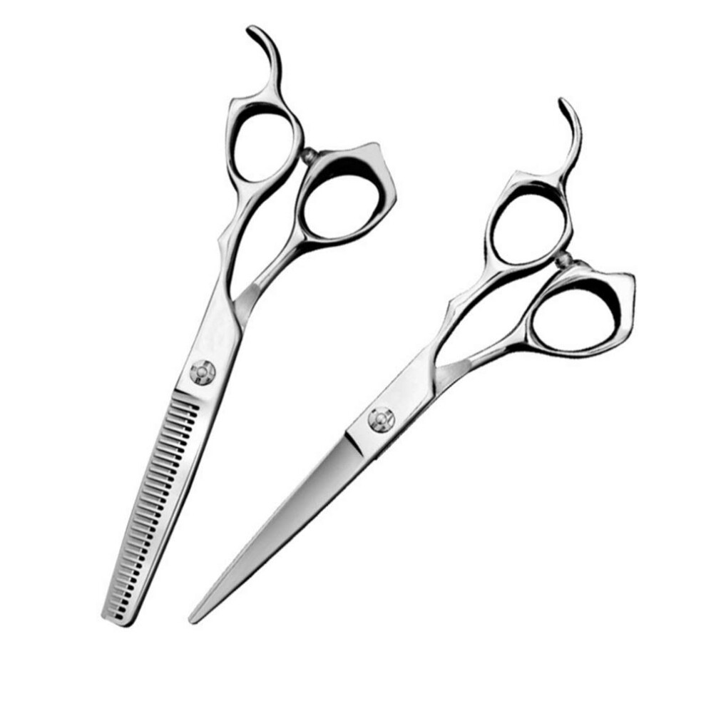 Hairdressing Scissors Stainless Steel 6.0 Inch Thinning and Cutting Scissors Set for Barber Stylist