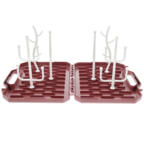 Support Séchage Biberons Rose En PP Durable Et Léger Portable