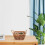 Rattan Flower Basket Handmade Wicker Planter With Handle Brown 4