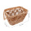 Rattan Flower Basket Handmade Wicker Planter With Handle Brown 2