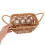 Rattan Flower Basket Handmade Wicker Planter With Handle Brown 8