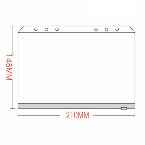 Transparente PVC-Tasche für lose Blätter, 2