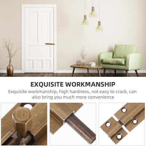 Latch Lock For Barn Door Brown 1pack 6.7x1.2x0.6in 1