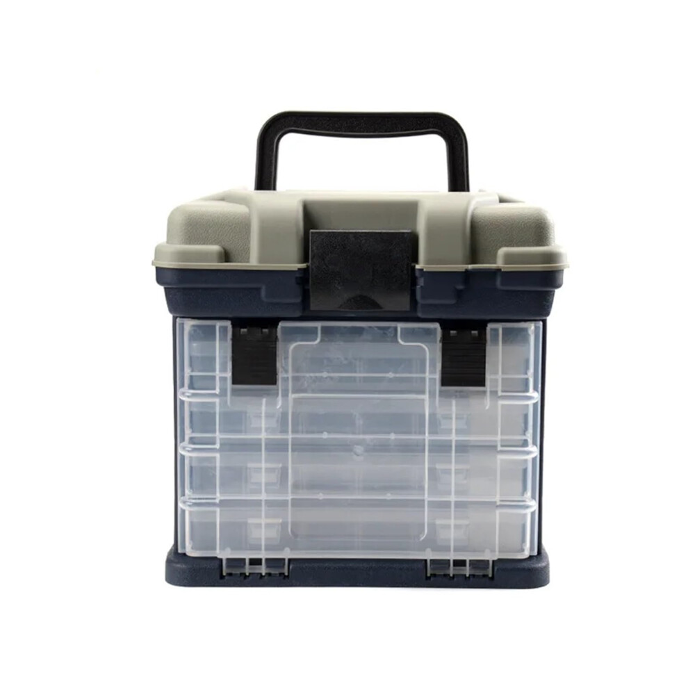 Fishing Tackle Box Portable Equipment Organizer With Compartments, Lightweight Tackle Storage For Hooks And Bait, Grey-image-OPC-PKRWT7B-NEW