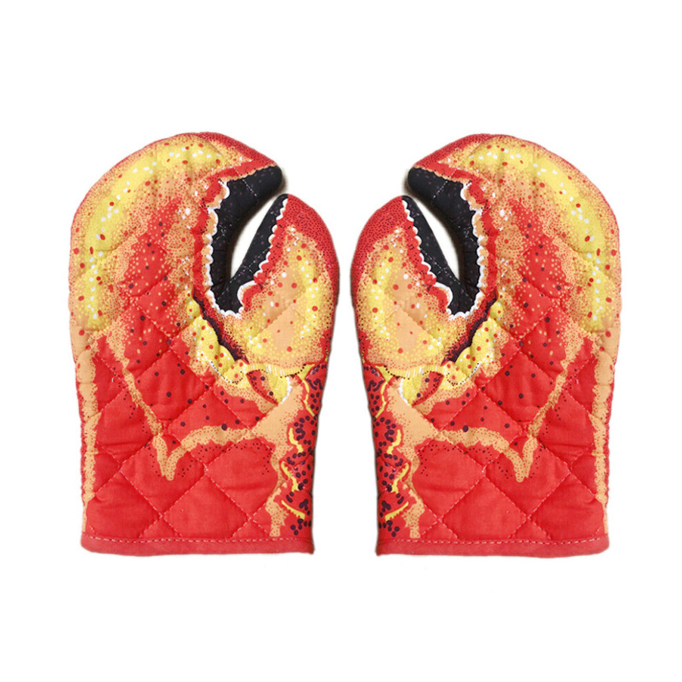 3D Claw Thickening Cotton Oven Gloves Cooking Insulated Mitten for