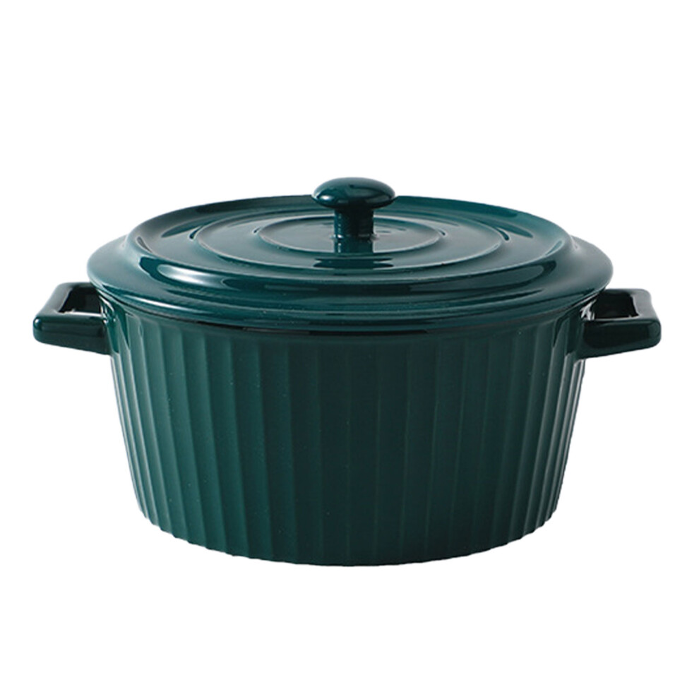 (blackish green) Functional Ceramic Tableware With Two Ear Anti Scald For Easy Handling-image-OPC-PKRWZVR-NEW