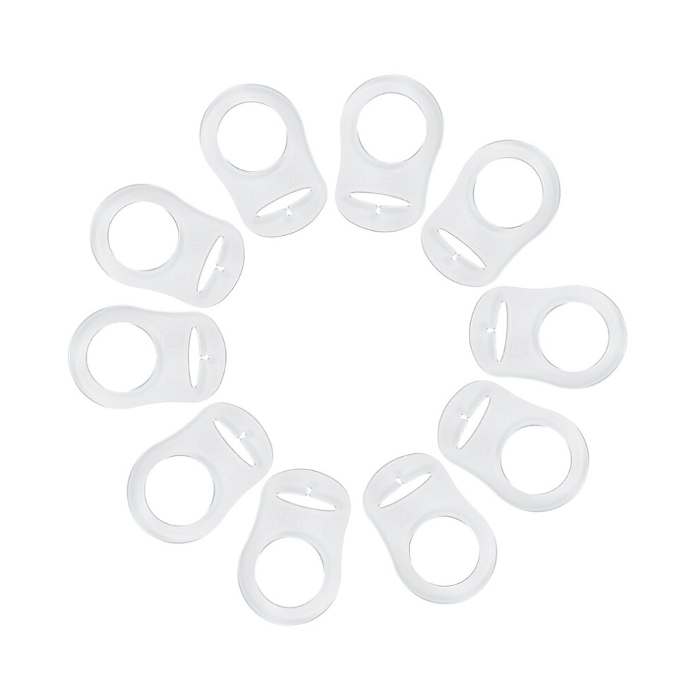 15Pcs Silicone Baby Pacifier Clips Holders Rings Transparent Artibetter