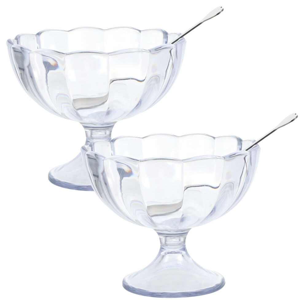 2pcs clear large-capacity footed dessert cups with spoon-image-OPC-PKRX6CC-NEW