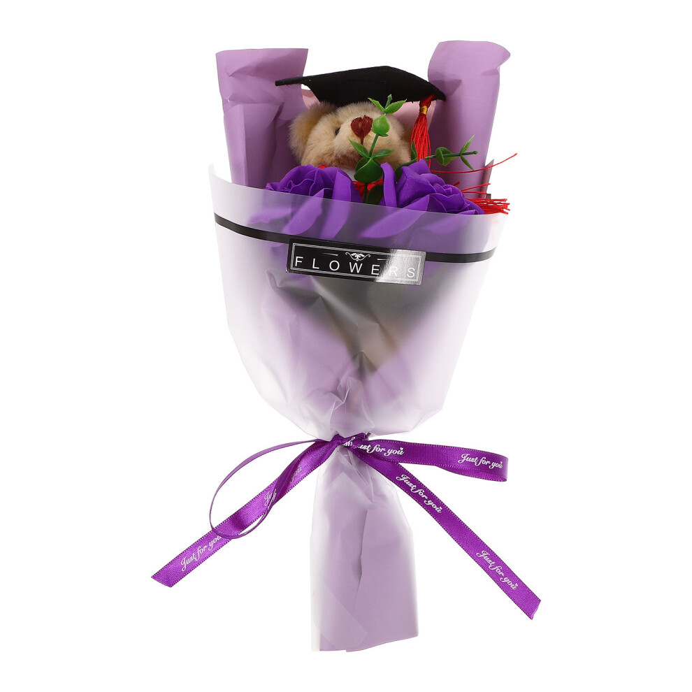 Graduation Flower Bouquet With Plush Bear And Doll 3302621481563