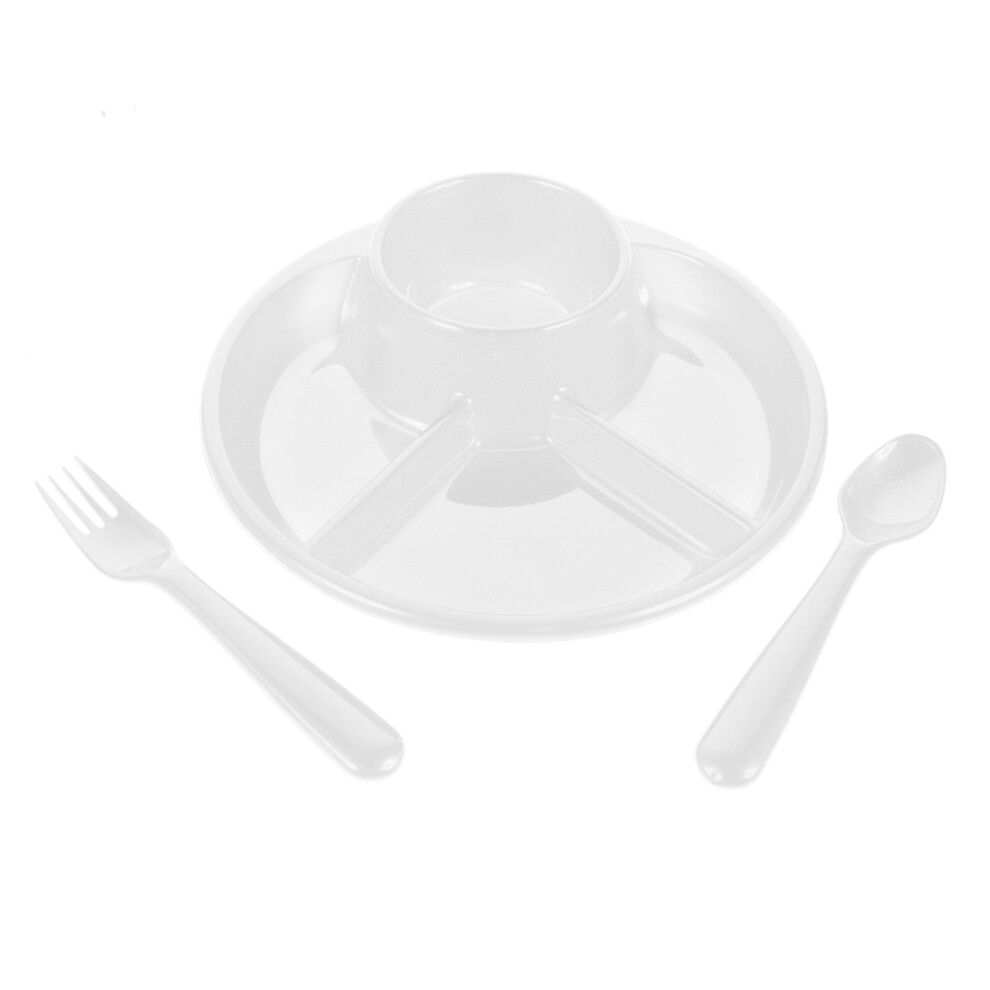 1 Set Plastic Baby Food Container With Divided Toddler Plate Iplusmile