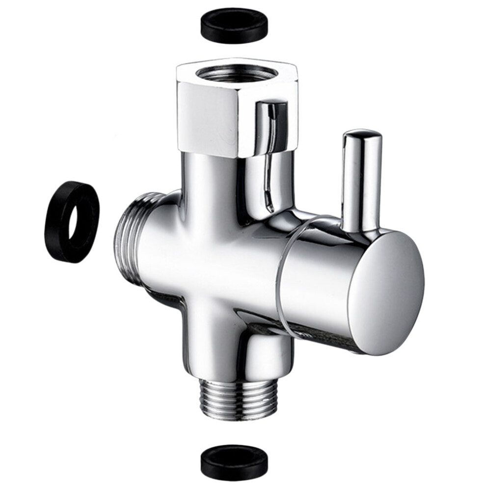 3/8 Faucet Shower Arm Diverter Three-Way Switch For Bathroom Chrome 3302621492842