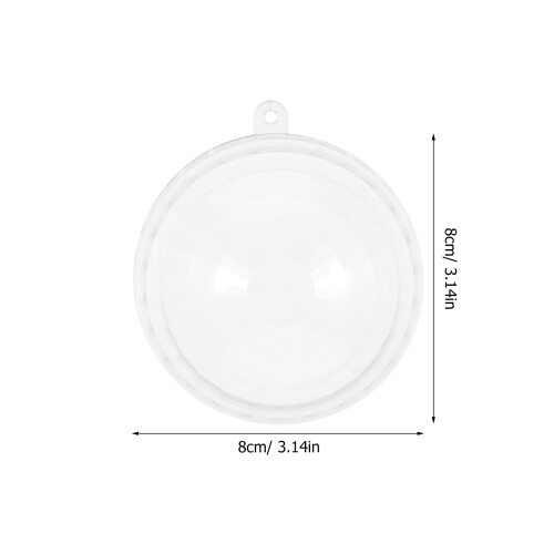 5pcs clear plastic fillable ornaments for christmas tree diy craft 1