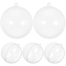5pcs clear plastic fillable ornaments for christmas tree diy craft