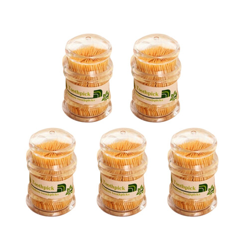 5pcs bamboo toothpicks for food teeth cleaning