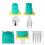 1Ensemble Couvert Apprentissage Bébé Vert Durable Silicone Acier 4