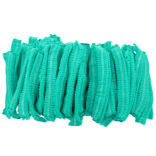 100 stuks weggooi bouffant caps met elastisch haarnet, -geweven 2