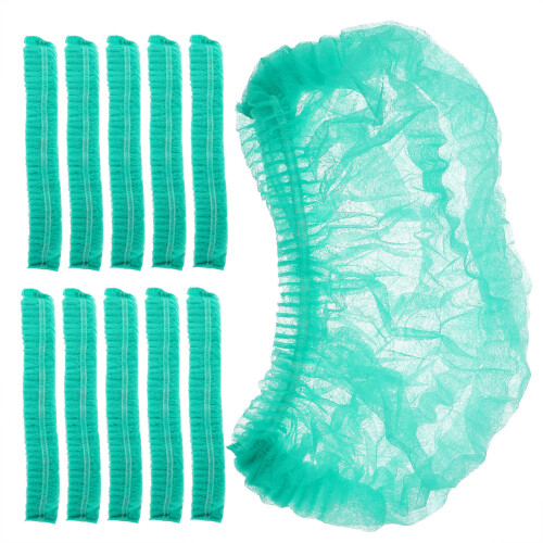100 stuks weggooi bouffant caps met elastisch haarnet, -geweven