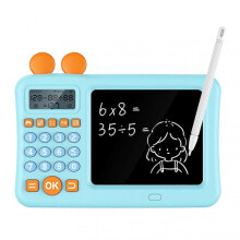 Kids Calculator with Notepad Addition Subtraction Multiplication Division Math Learning Machine with WordPad Blue