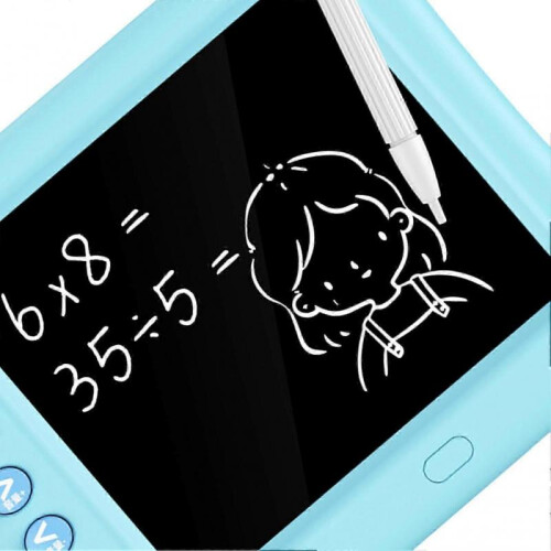 Kids Calculator with Notepad Addition Subtraction Multiplication Division Math Learning Machine with WordPad Blue 1