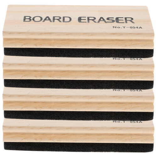 4pcs wooden blackboard erasers for chalkboard and whiteboard