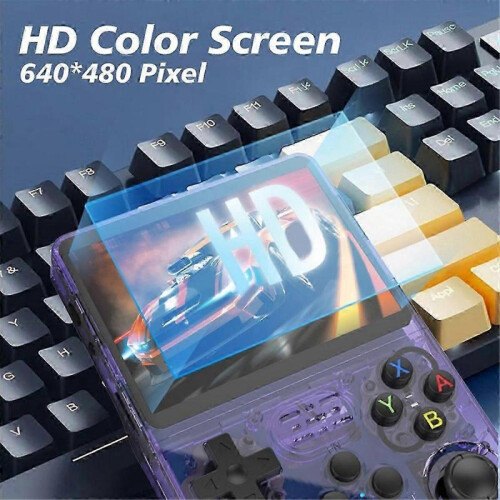 (Black) R36S Retro Handheld Video Game Console Linux System 3.5 Inch IPS Screen Portable Pocket Video Player 1