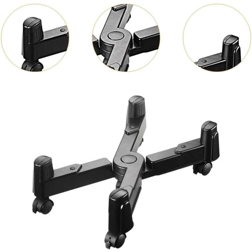 Adjustable CPU Stand 5-Caster Mobile Floor Tower Holder For Home Office Under Desk Computer Stand Width And Length Adjustable 1