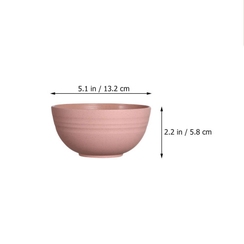5 Pcs Straw Rice Soup Noodle Bowls Assorted Colors 1