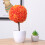 artificial orange plastic flower ball bonsai for home decor 6