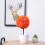 artificial orange plastic flower ball bonsai for home decor 4