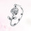 S925 Sterling Bloem Verstelbare Ring Vrouwen 10