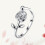 S925 Sterling Bloem Verstelbare Ring Vrouwen 7