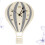 hot air balloon wall clock mute decorative light grey for home office 8