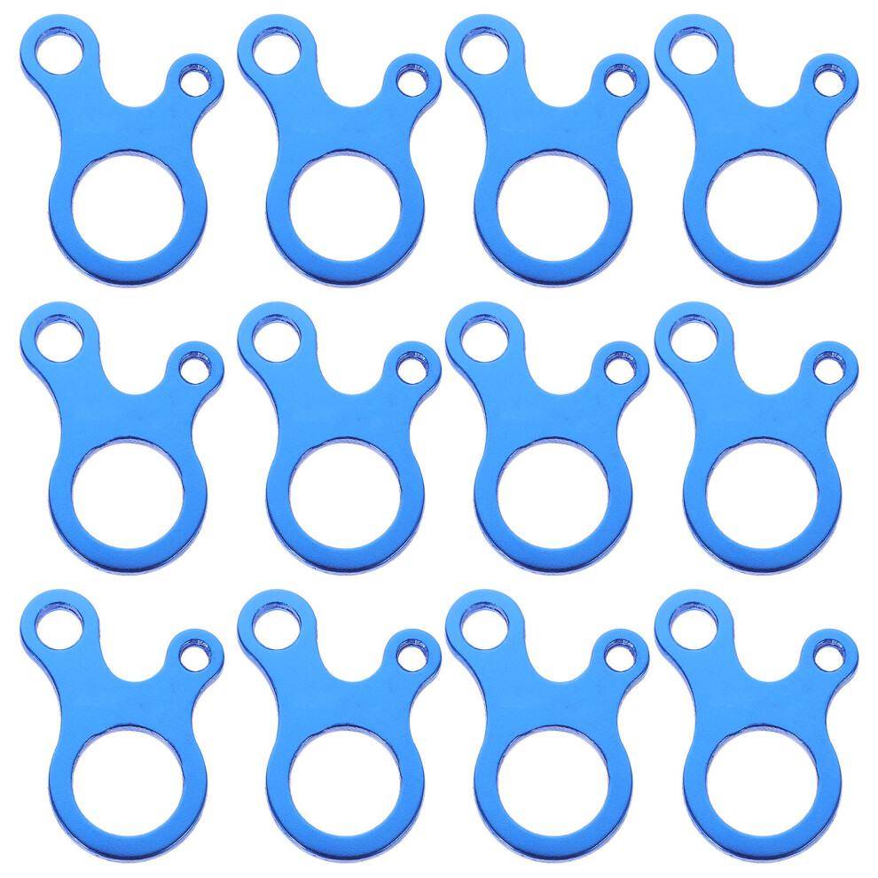 12pcs 3-hole camping wind rope buckles for tent cord tightening (blue)-image-OPC-PKRXNPB-NEW