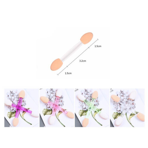 30pcs double-ended sponge eyeshadow applicators for women white 1