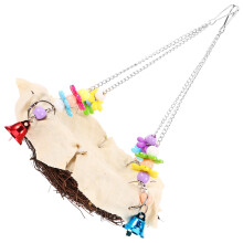 natural rattan bird nest parrot swing toy