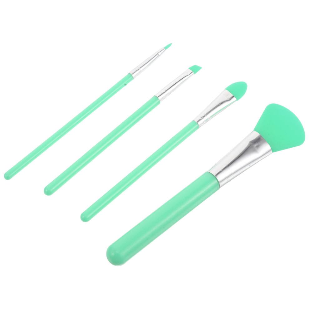 Solustre Multi-Functional Makeup Brushes Set With Silicone Applicator For Travel