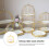 cake display rack with ceramic tray golden 9