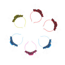 6Stk Farbige LED Haarreifen Leuchtendes Party Accessoire Für Silvester