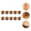 30pcs round kraft paper thickened no lid khaki 5