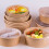 30pcs round kraft paper thickened no lid khaki 8
