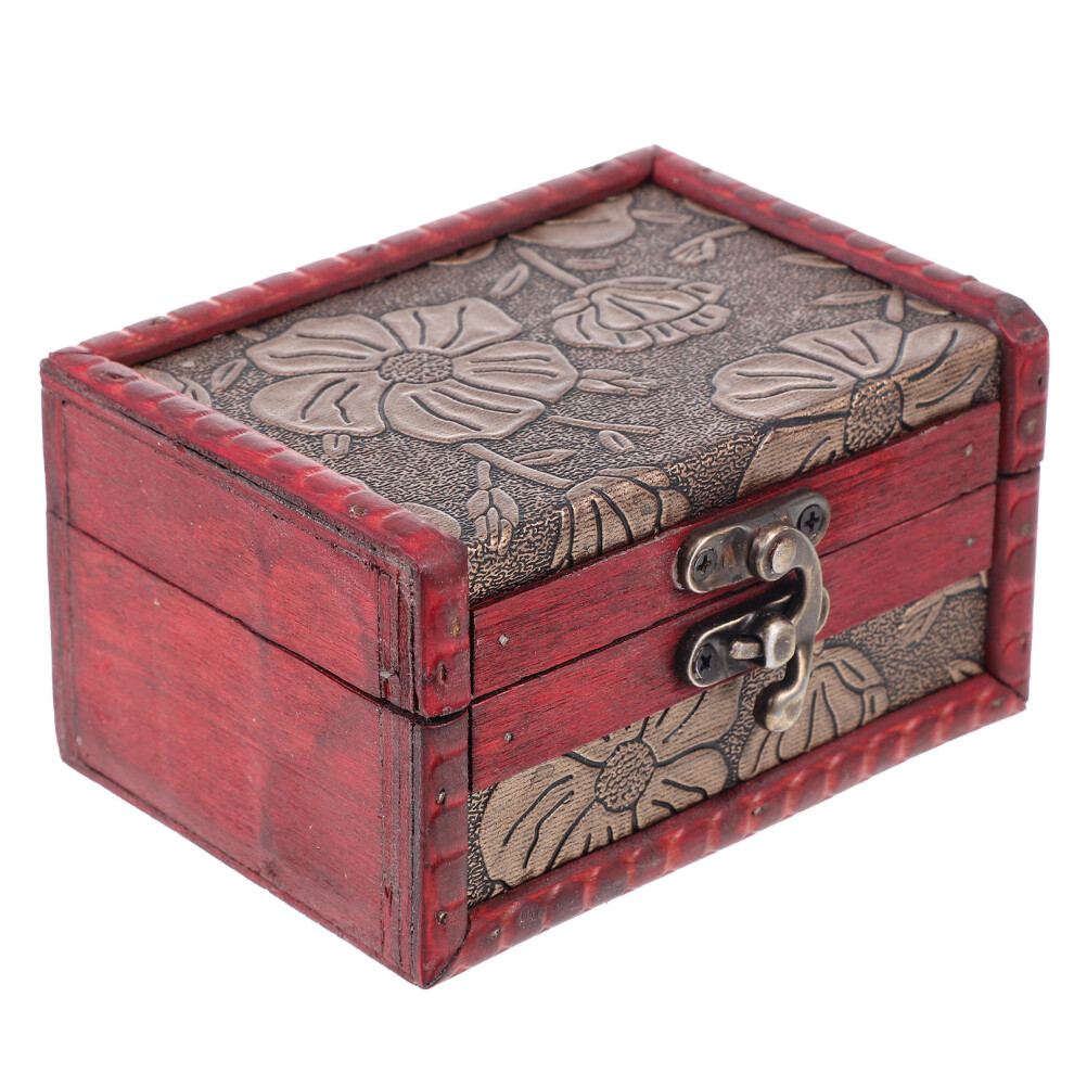 Aboofan Antique Wooden Makeup Storage Box Retro Photography Prop