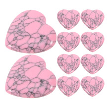 10pcs natural polished heart turquoise stones for diy craft decor