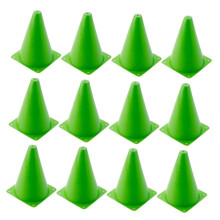 Soccer Training Cones 12-Piece Set, Plastic Roadblock Cones And Football Hurdles For Sports Practice Equipment