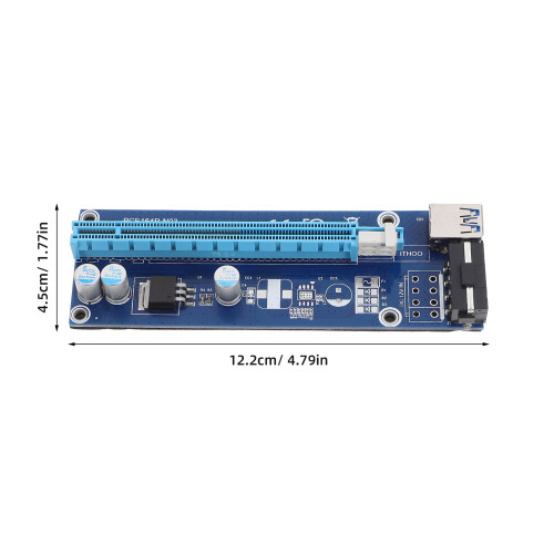 1Set GPU Pci-E 1X 16X Extender Met Montagegaten Donkergroen 1