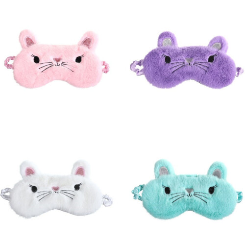 light green fluffy cat eye mask lightweight sleep blindfold for naps 2