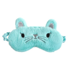 light green fluffy cat eye mask lightweight sleep blindfold for naps