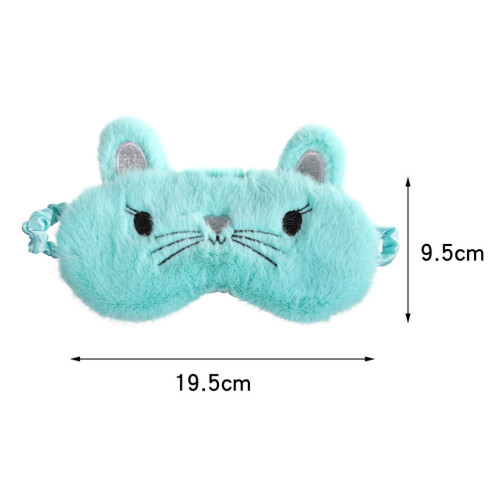light green fluffy cat eye mask lightweight sleep blindfold for naps 1